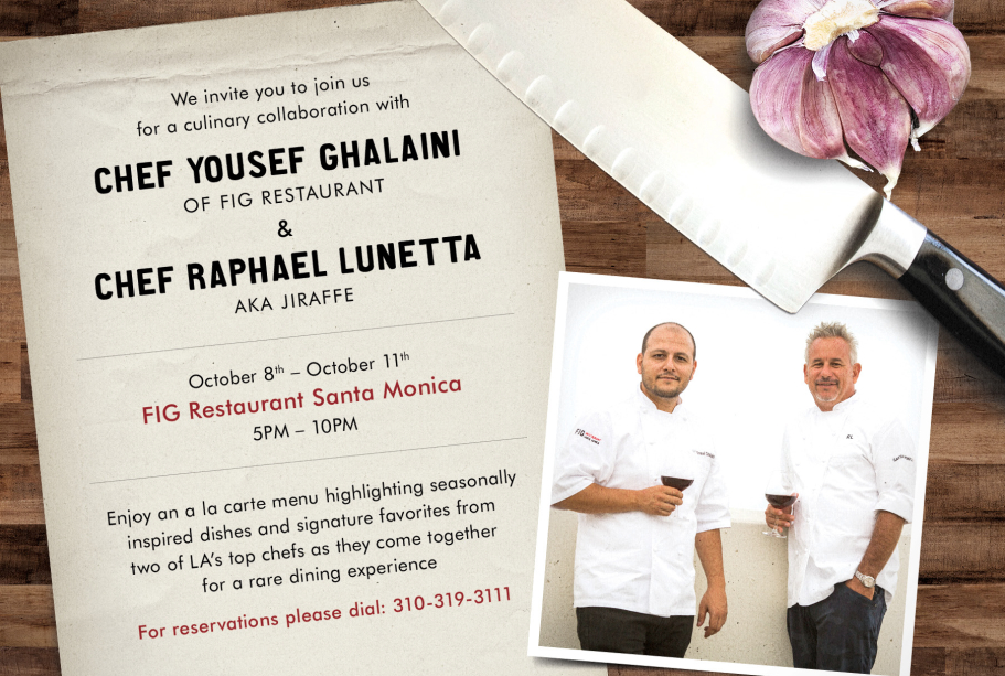 FIG Santa Monica Welcomes JiRaffe’s Chef Raffa Into Their Kitchen
