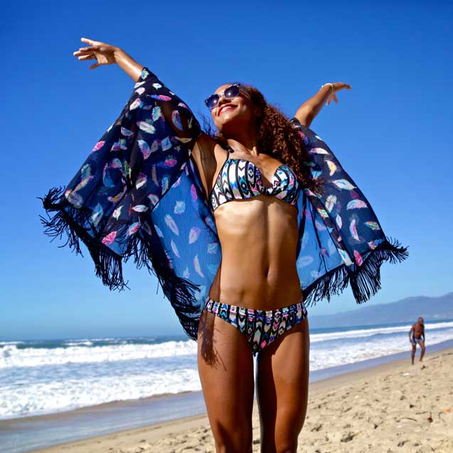 Woman at Santa Monica Beach
