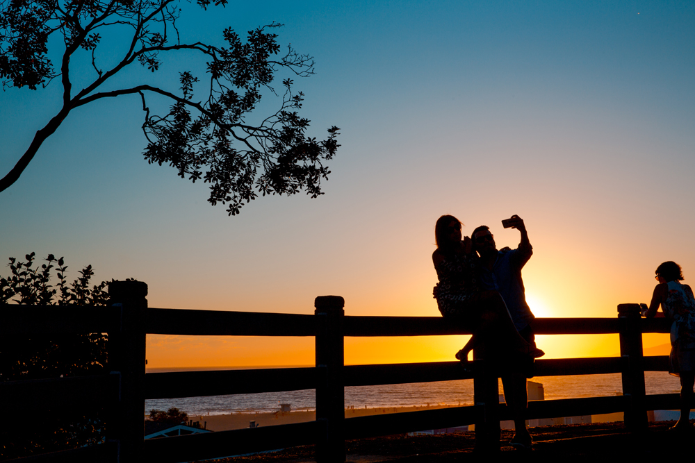 Palisades Park at sunset 