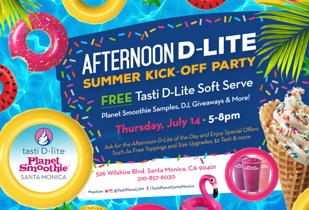 Tasti D-Lite's Afternoon D-Lite Summer Kick-Off Party