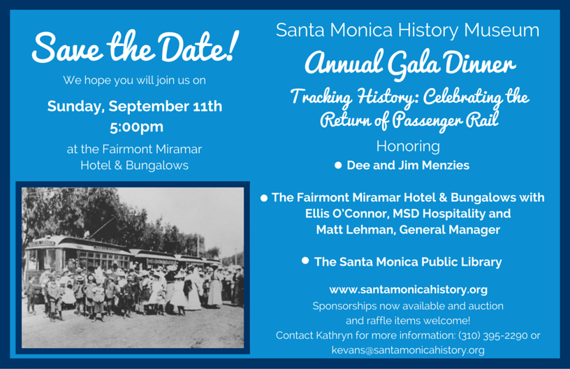 Santa Monica History Museum Gala Tribute Dinner