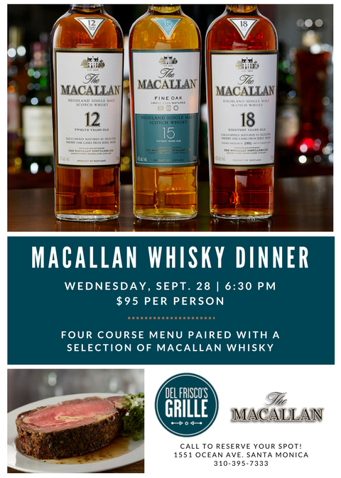 Macallan Whisky Dinner at Del Frisco’s Grille