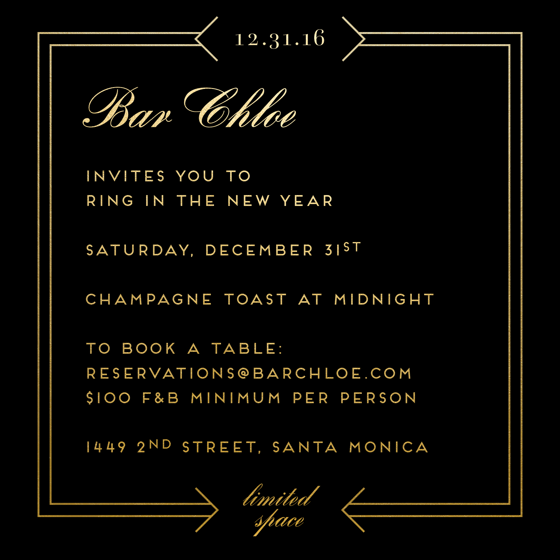 Ring in the New Year at Bar Chloe