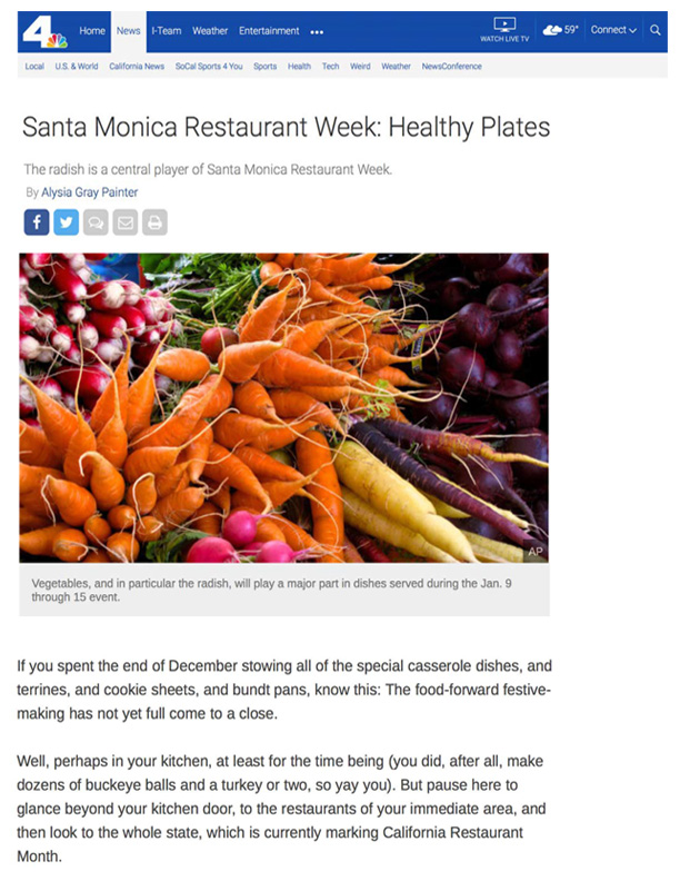 Santa Monica Restaurant Week Healthy Plates Visit Santa Monica