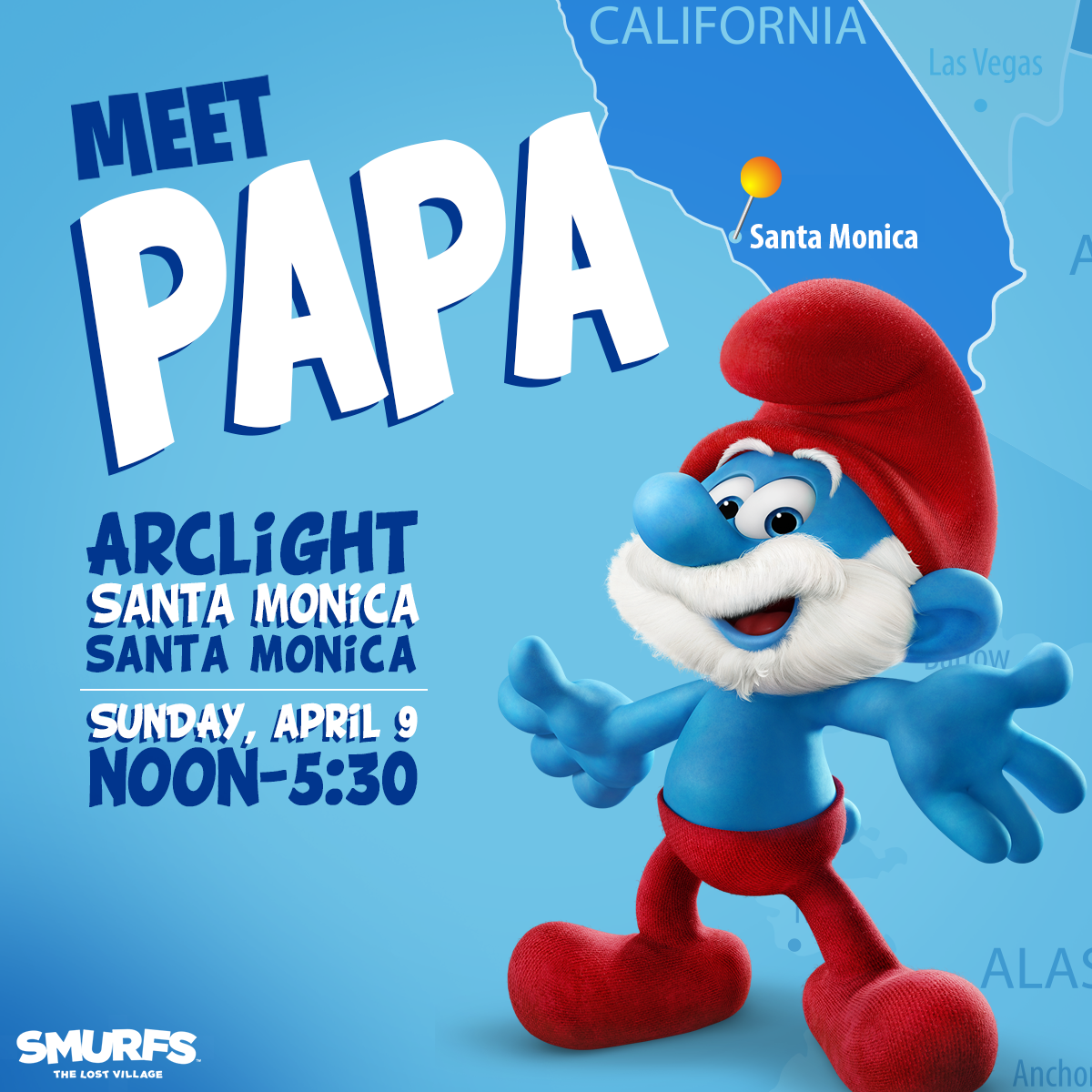 Papa Smurf Character Meet and Greet at ArcLight Santa Monica