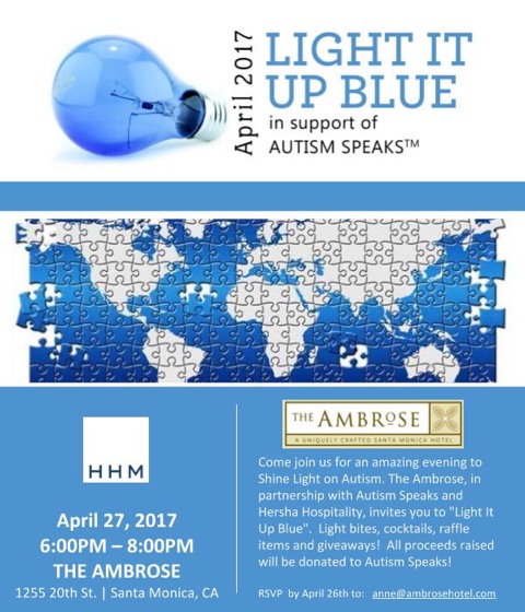 Light It Up Blue at The Ambrose Hotel