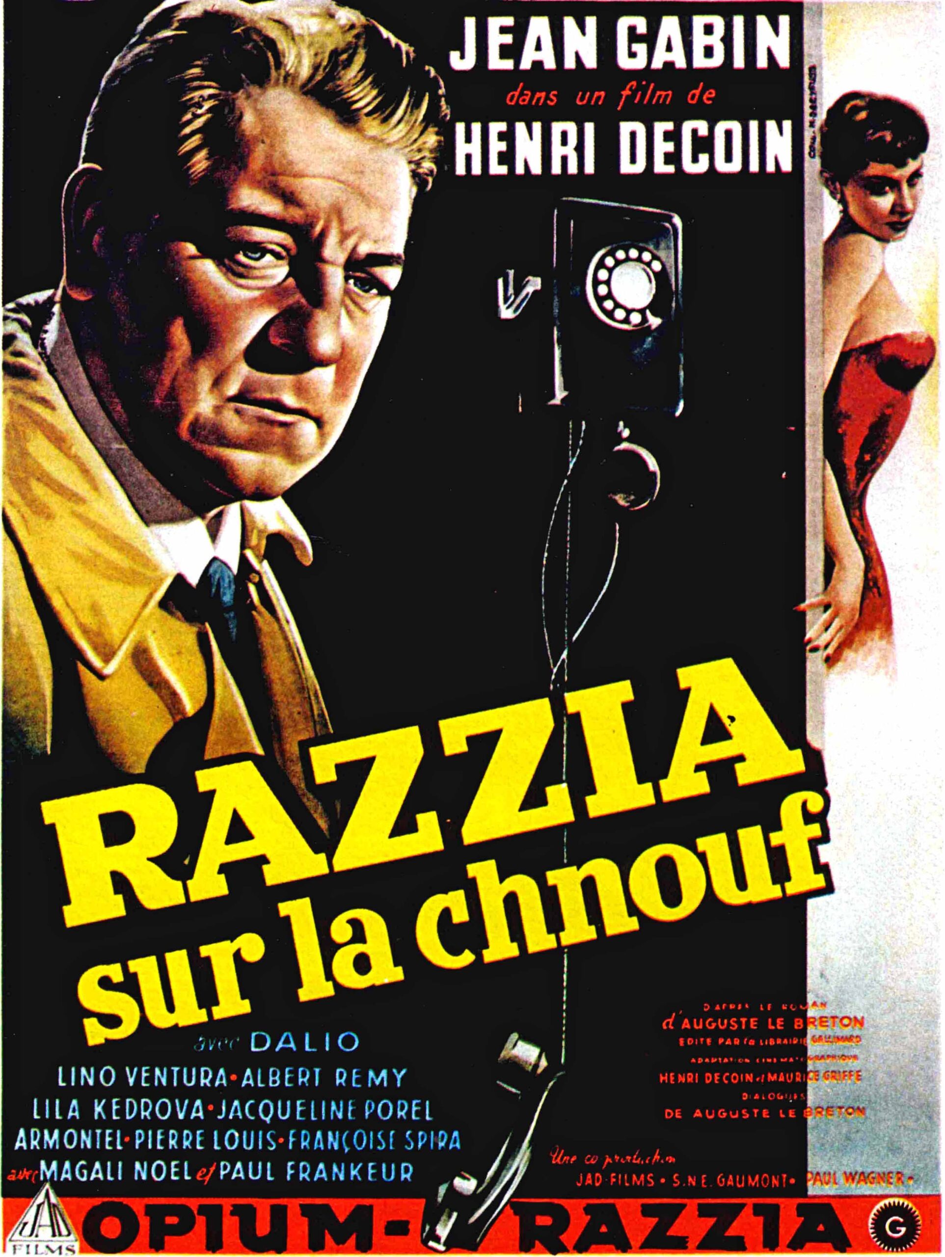 Rare 1950s Jean Gabin Double Feature: RAZZIA SUR LA CHNOUF, THE NIGHT AFFAIR (LE DESORDRE ET LA NUIT)