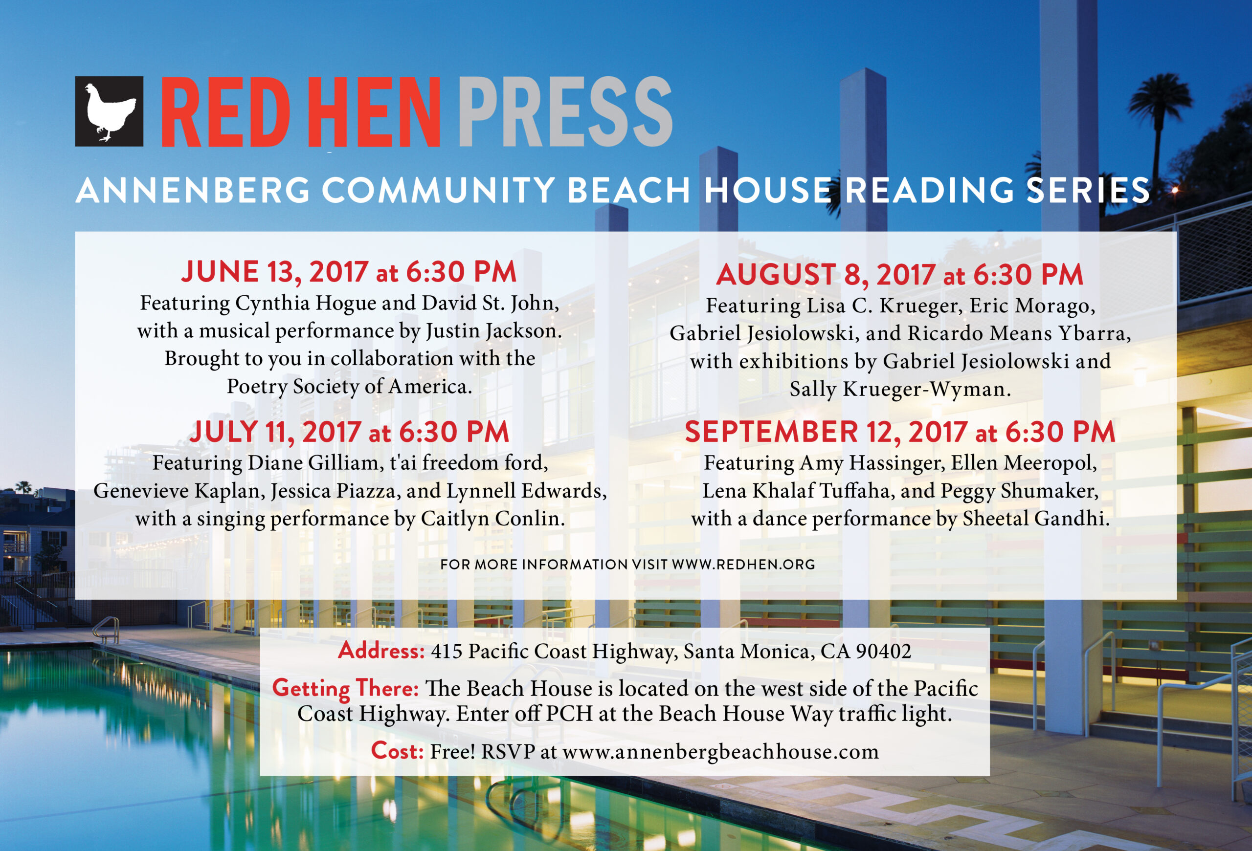 Red Hen Press at the Annenberg Community Beach House
