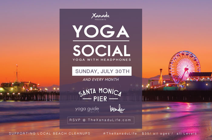Yoga Social on Santa Monica Pier