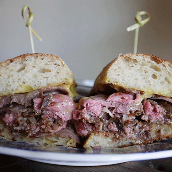 Ingo's Tasty Diner Prime Rib French Dip sandwich
