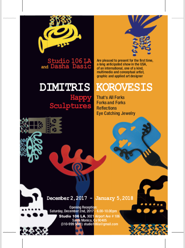 Art exhibit of Greek artist Dimitris Korovesis: Happy Sculptures