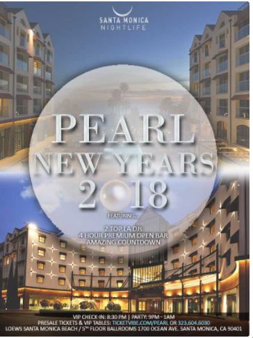 Pearl Santa Monica New Year's Eve Ball 2018