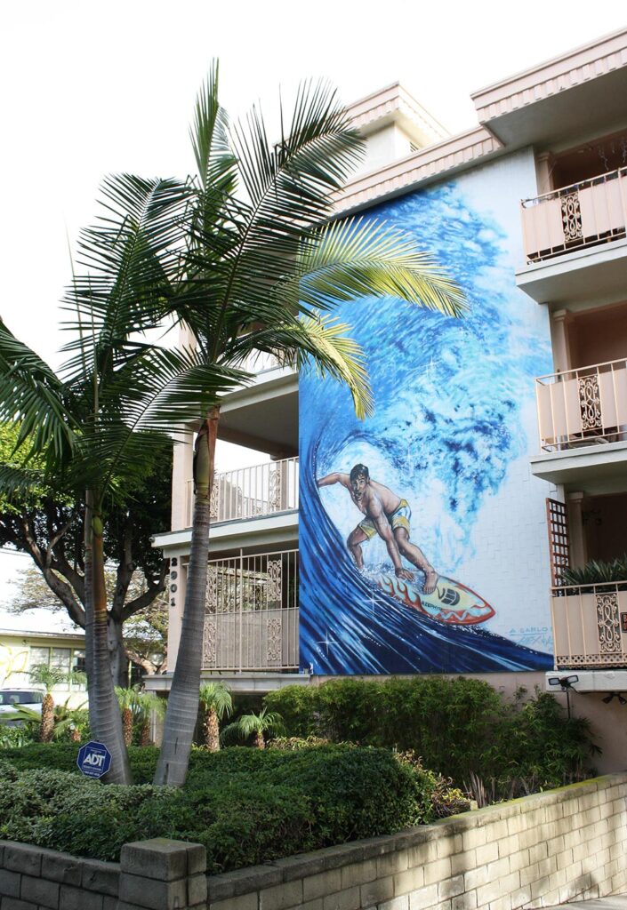 Surfer mural