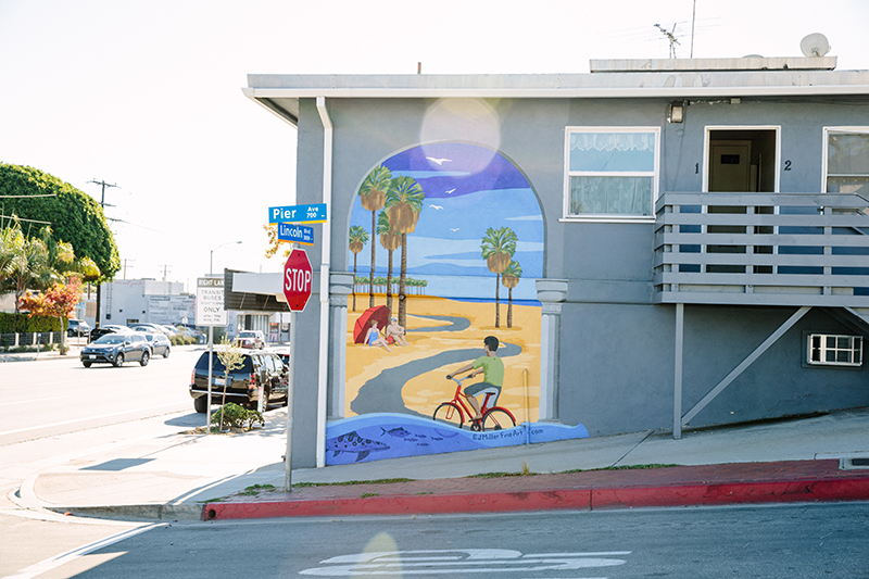 Mural of beach bike trail
