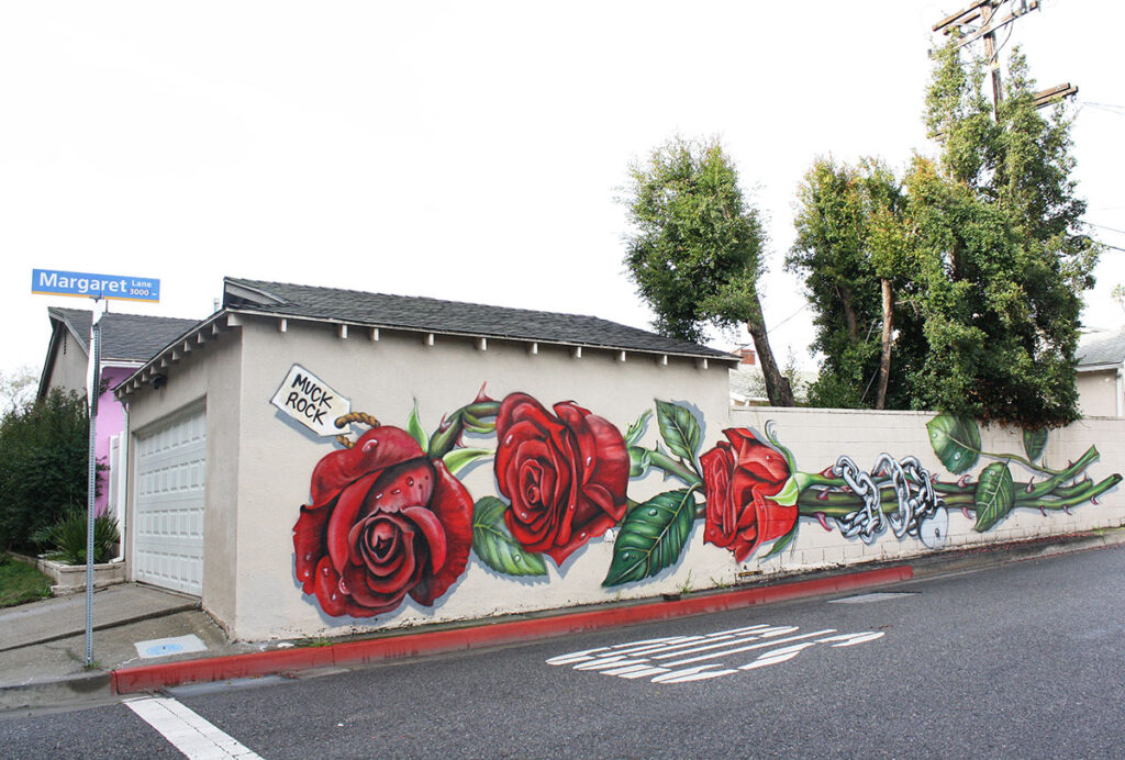 Mural of roses