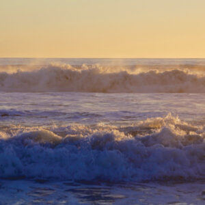 Ocean waves off of Santa Monica Beach