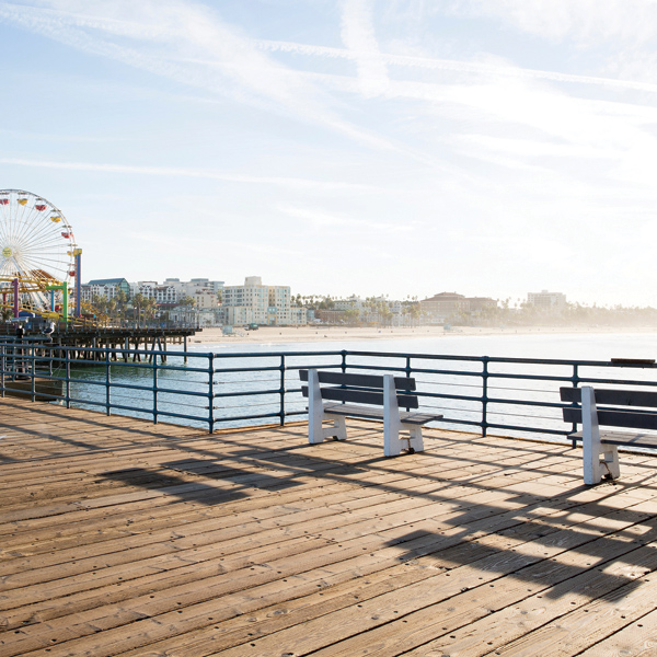 View from Santa Monica Pier benches