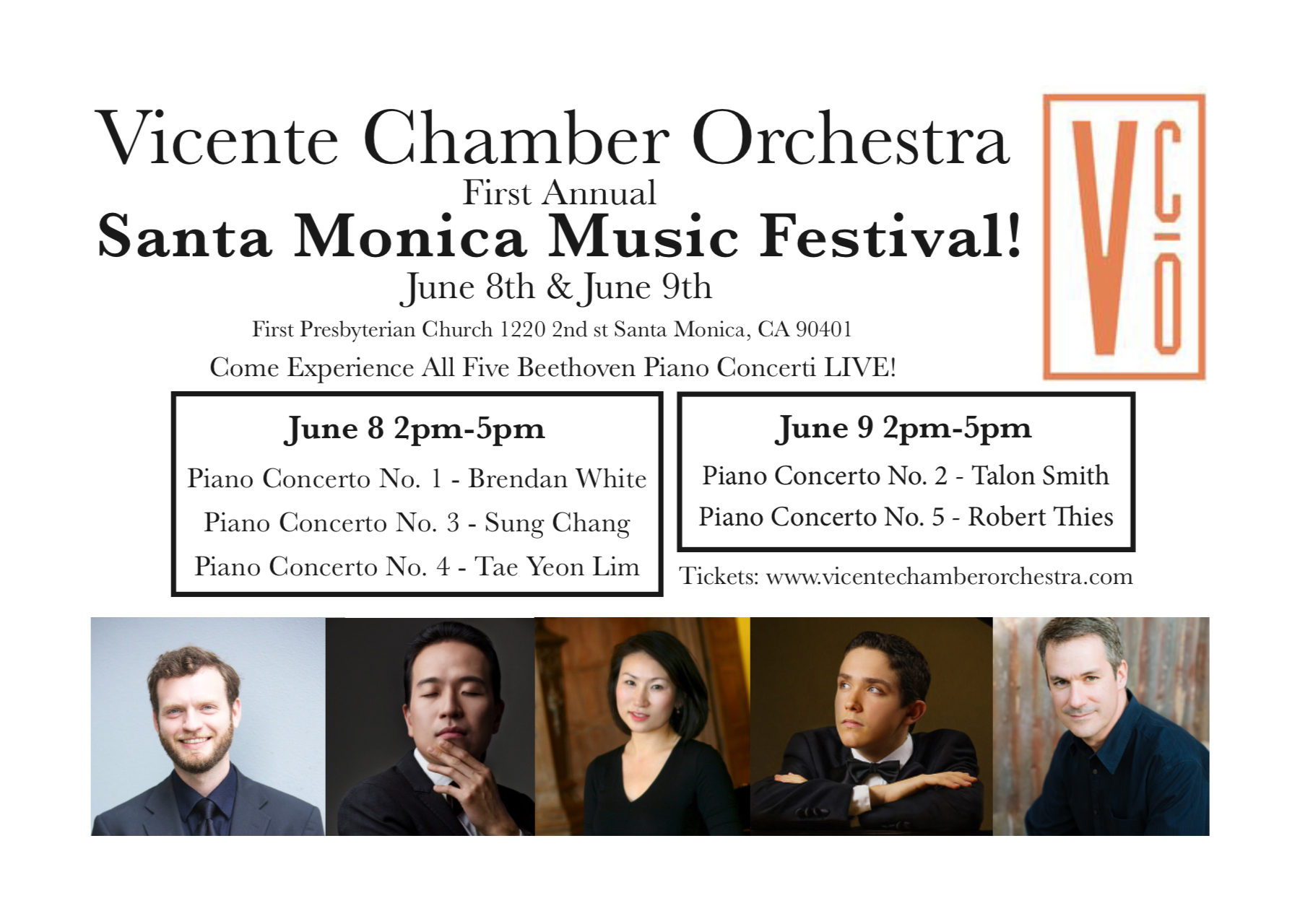 Vicente Chamber Orchestra First Annual Santa Monica Music Festival!