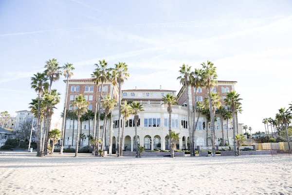 Photo by Kristen Beinke of Hotel Casa del Mar from Santa Monica Beach.
