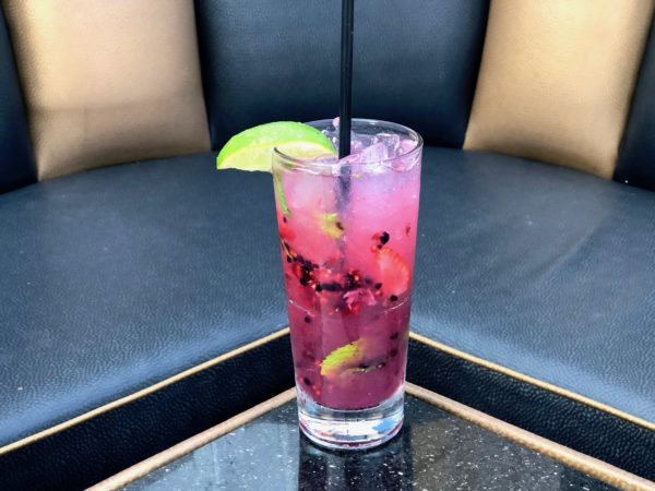 Signature berry mojito from ONYX Rooftop Lounge
