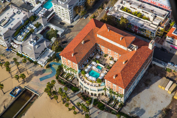 Aerial view of Hotel Casa del Mar