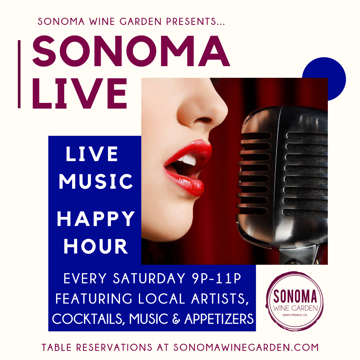 Live Music Saturdays at Sonoma Wine Garden