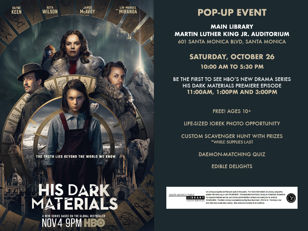 HIS DARK MATERIALS Santa Monica Library Pop-Up Event from HBO
