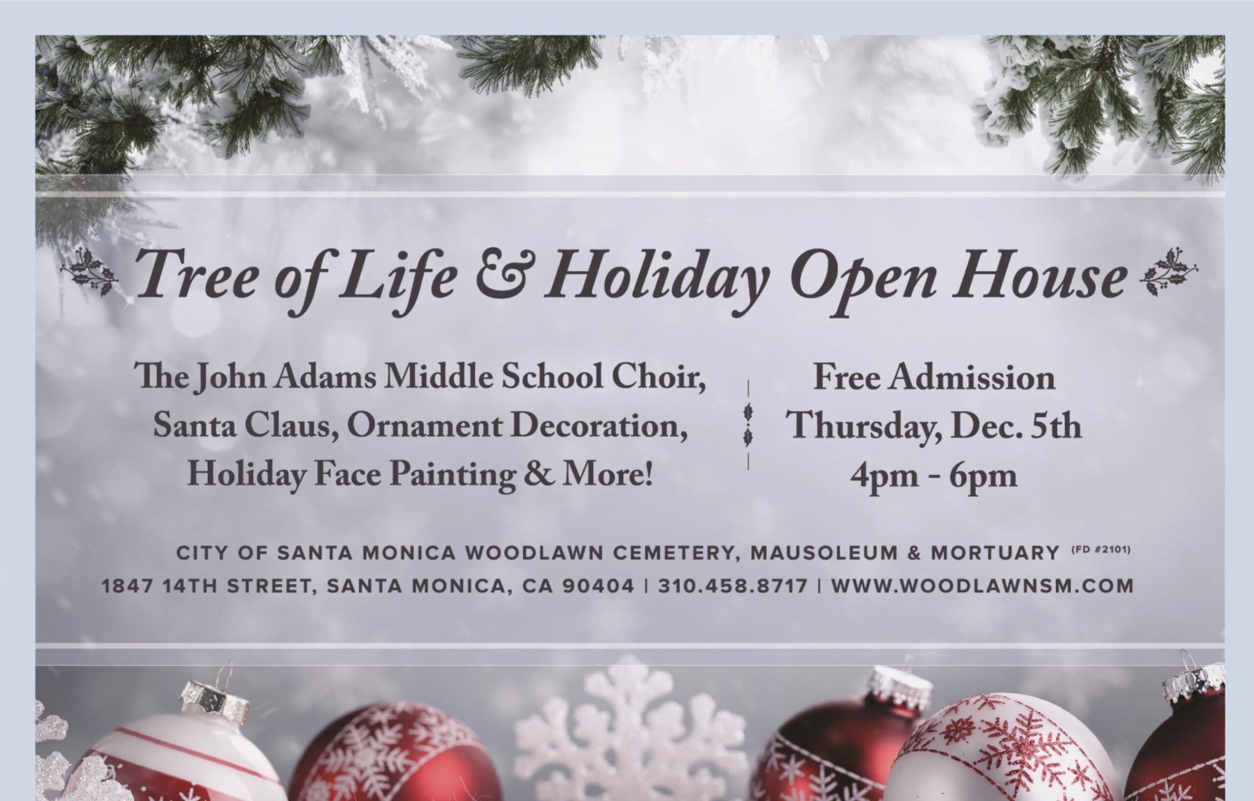 TREE OF LIFE & HOLIDAY OPEN HOUSE 2019