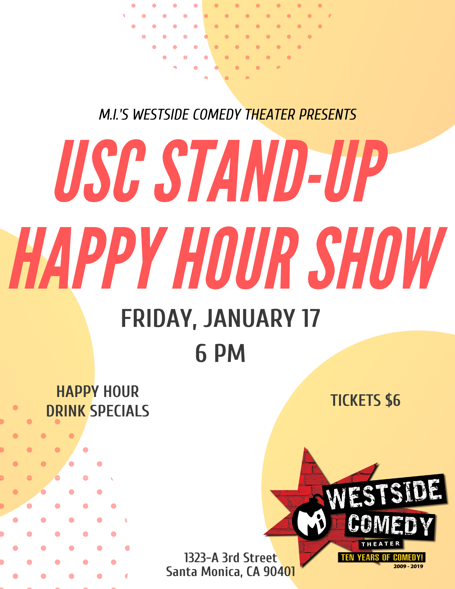 USC Stand-Up Happy Hour Show