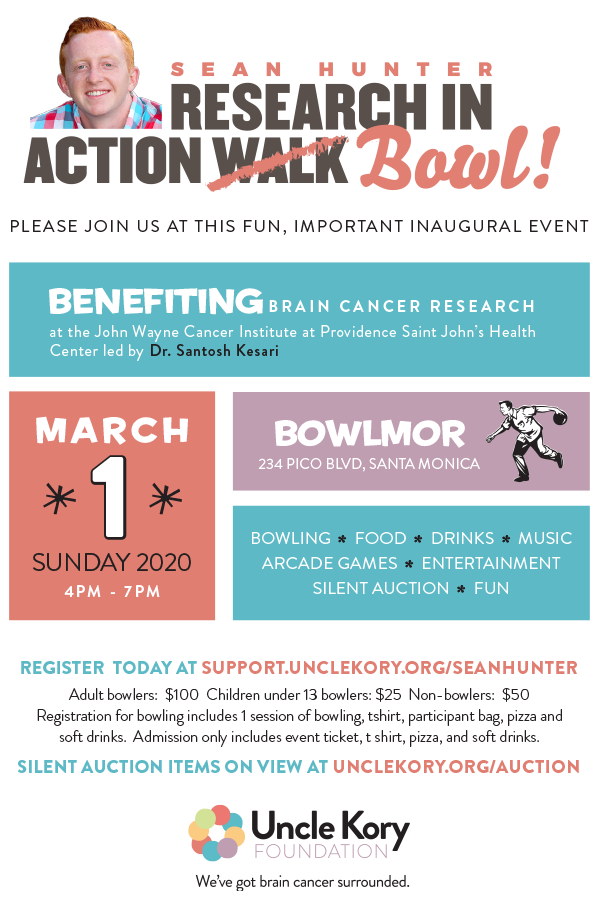 Family Bowling Night for a Cause the Sean Hunter Research in Action Bowl
