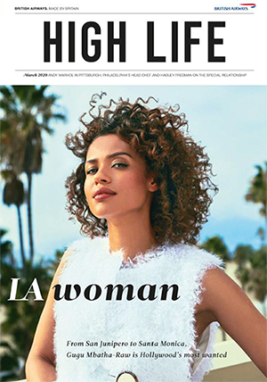 British Airways High Life March 2020 - LA Woman: British Actress Gugu Mbatha-Raw in Santa Monica