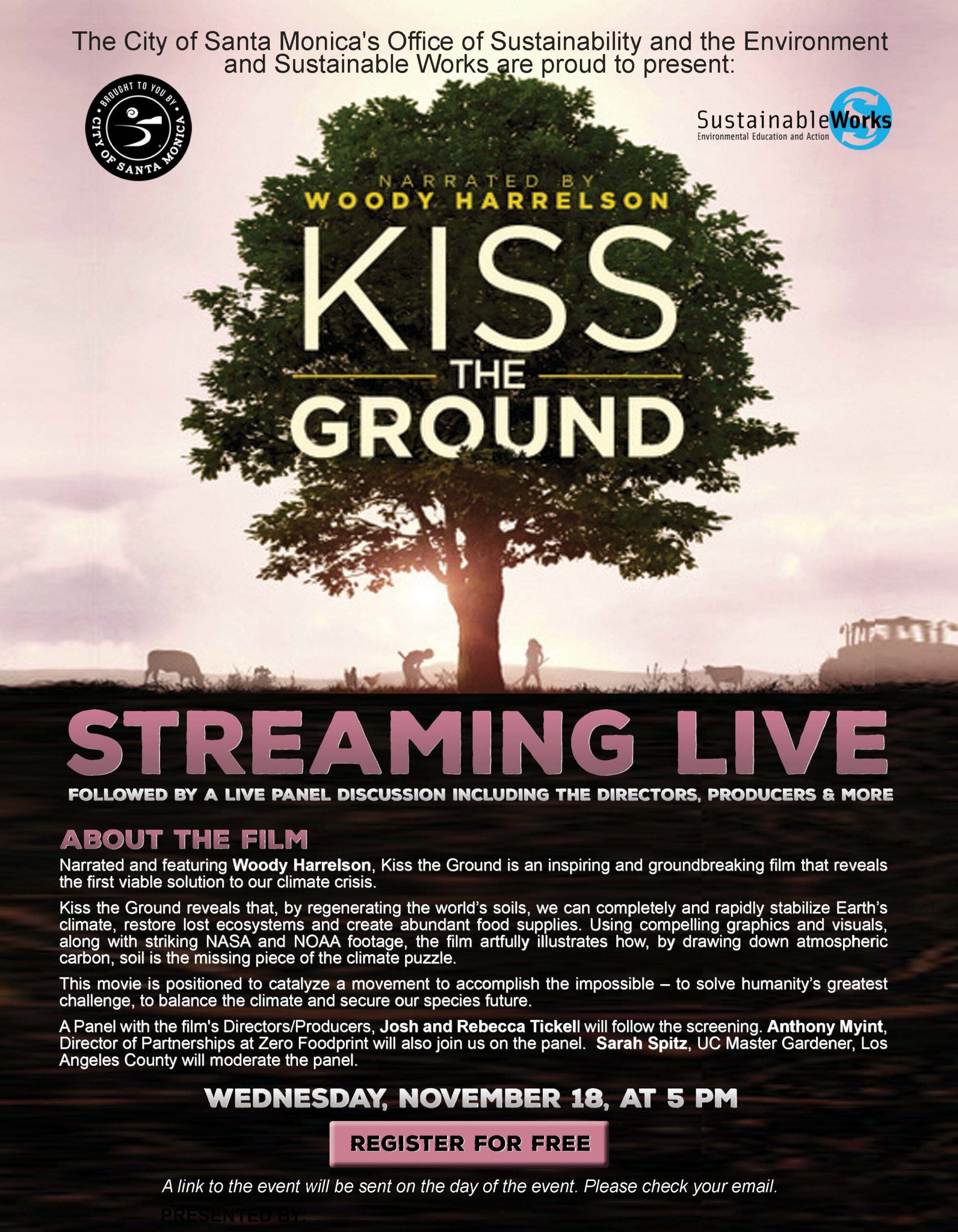 Kiss the Ground Online Screening and Panel