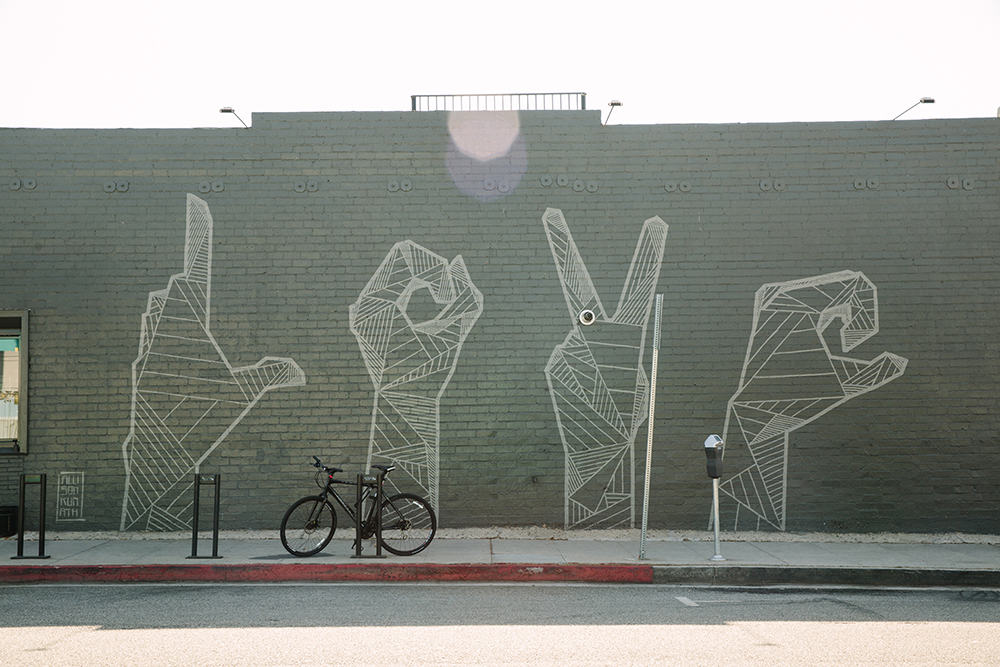 Love by Allison Kunath, a mural on Pico Blvd in Santa Monica