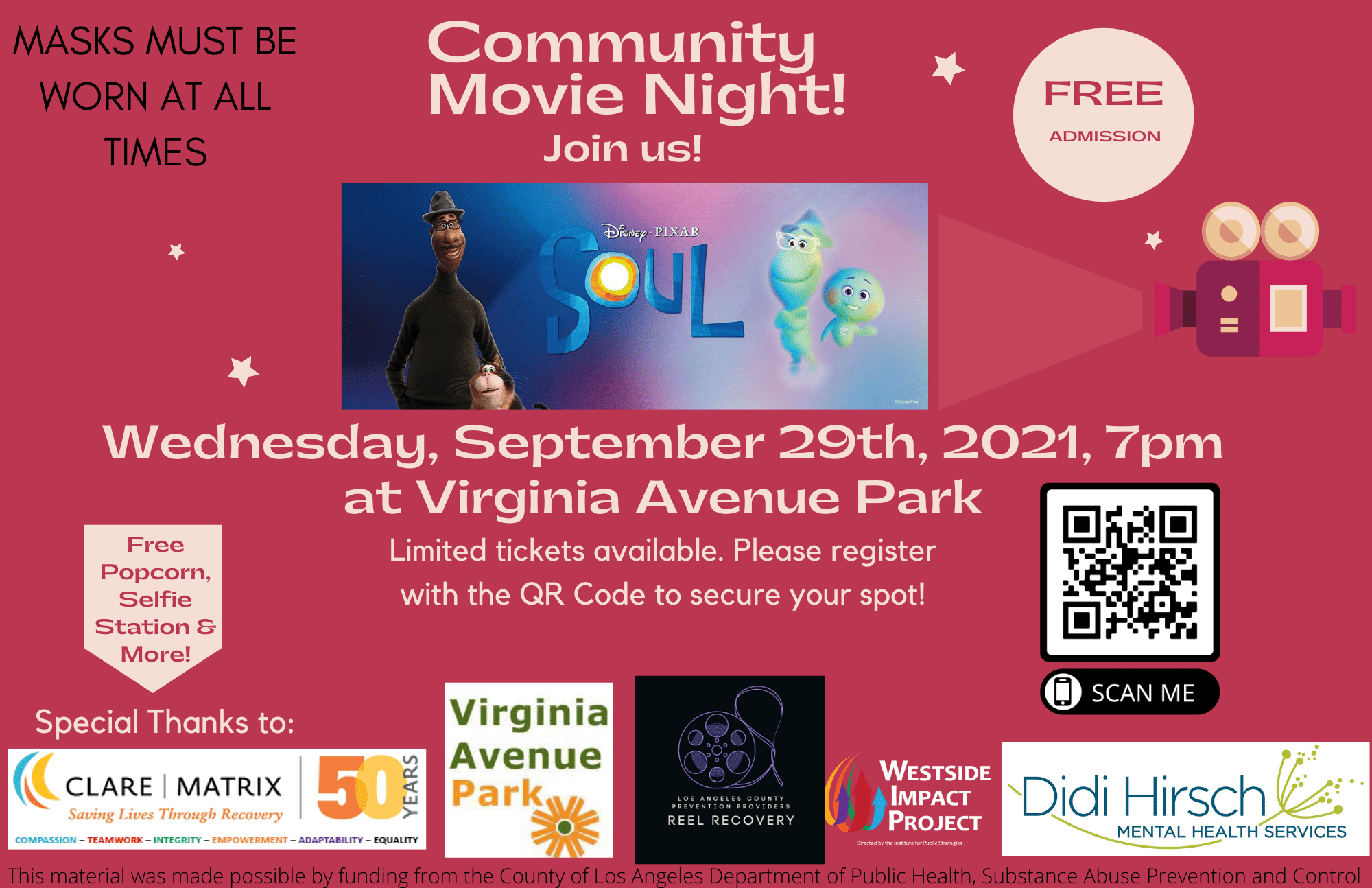 Join us for a FREE showing of Disney movie 