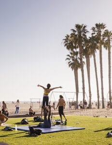 Acrobatics at Santa Monica Muscle Beach