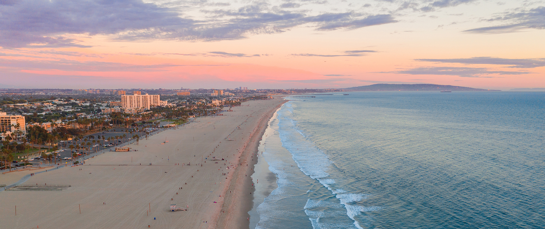 Santa Monica Coast at sunset