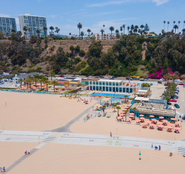 Aerial vliew of Annenberg Community Beach House
