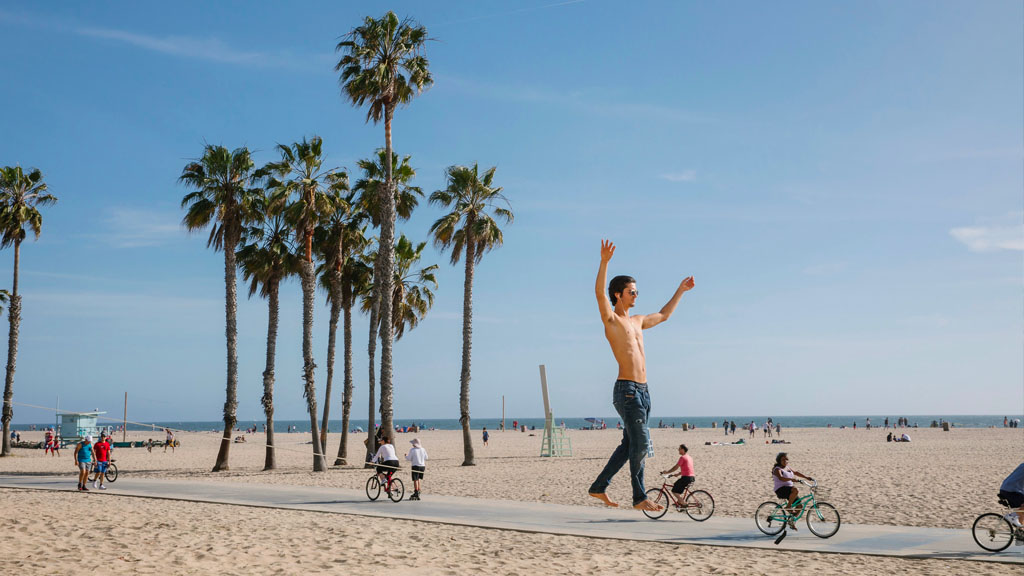 santa monica beach biking