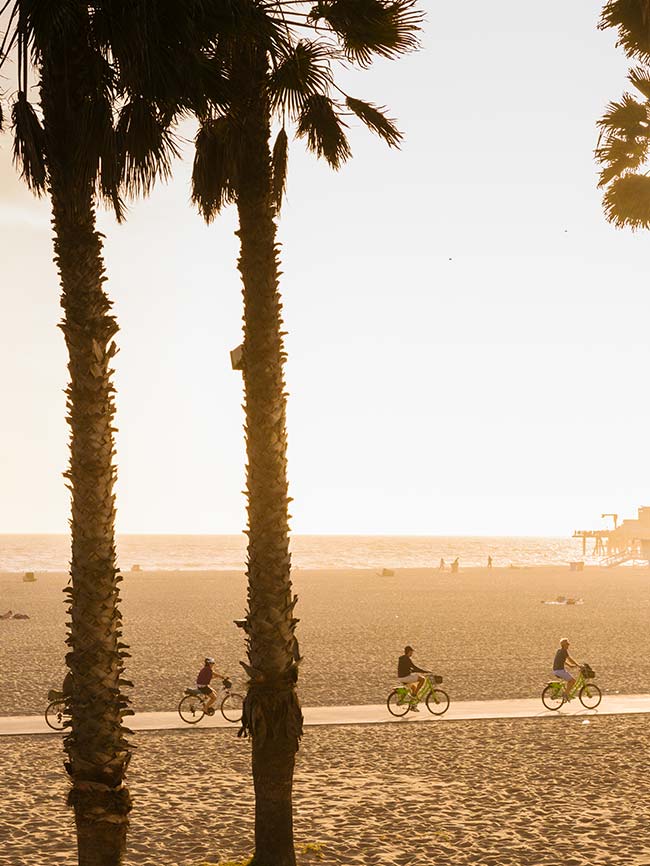 Santa Monica Biking The Beach