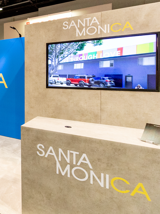 Santa Monica booth at IPW in 2022.