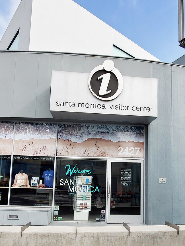 Exterior of the Santa Monica Visitor Information Center on Main Street.
