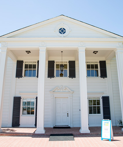 Picture of historical white building
