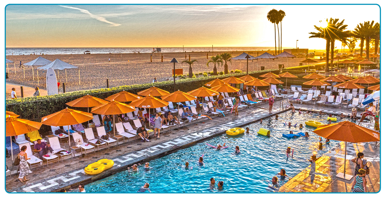 Sunset Swim at the Annenberg Beach House