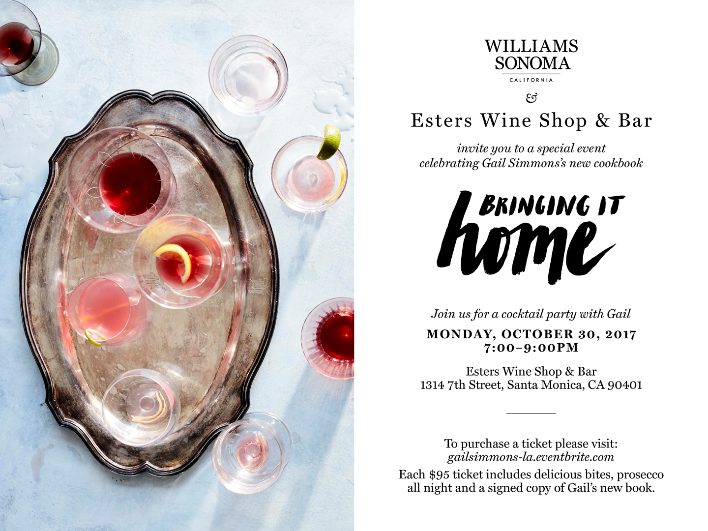 Williams Sonoma Presents Gail Simmons's Bringing It Home Cookbook Party