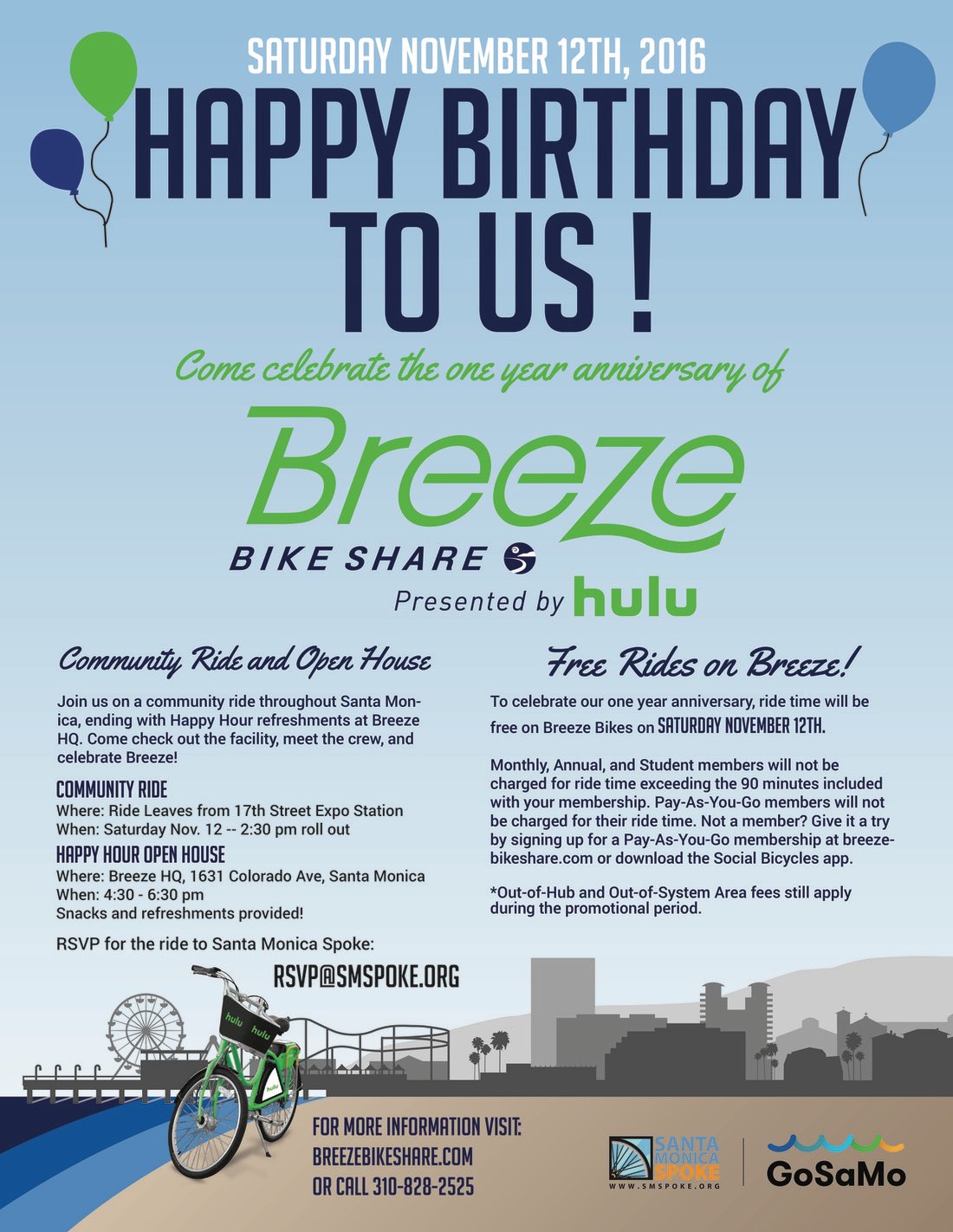 Breeze Bike Share Celebrates 1st Birthday