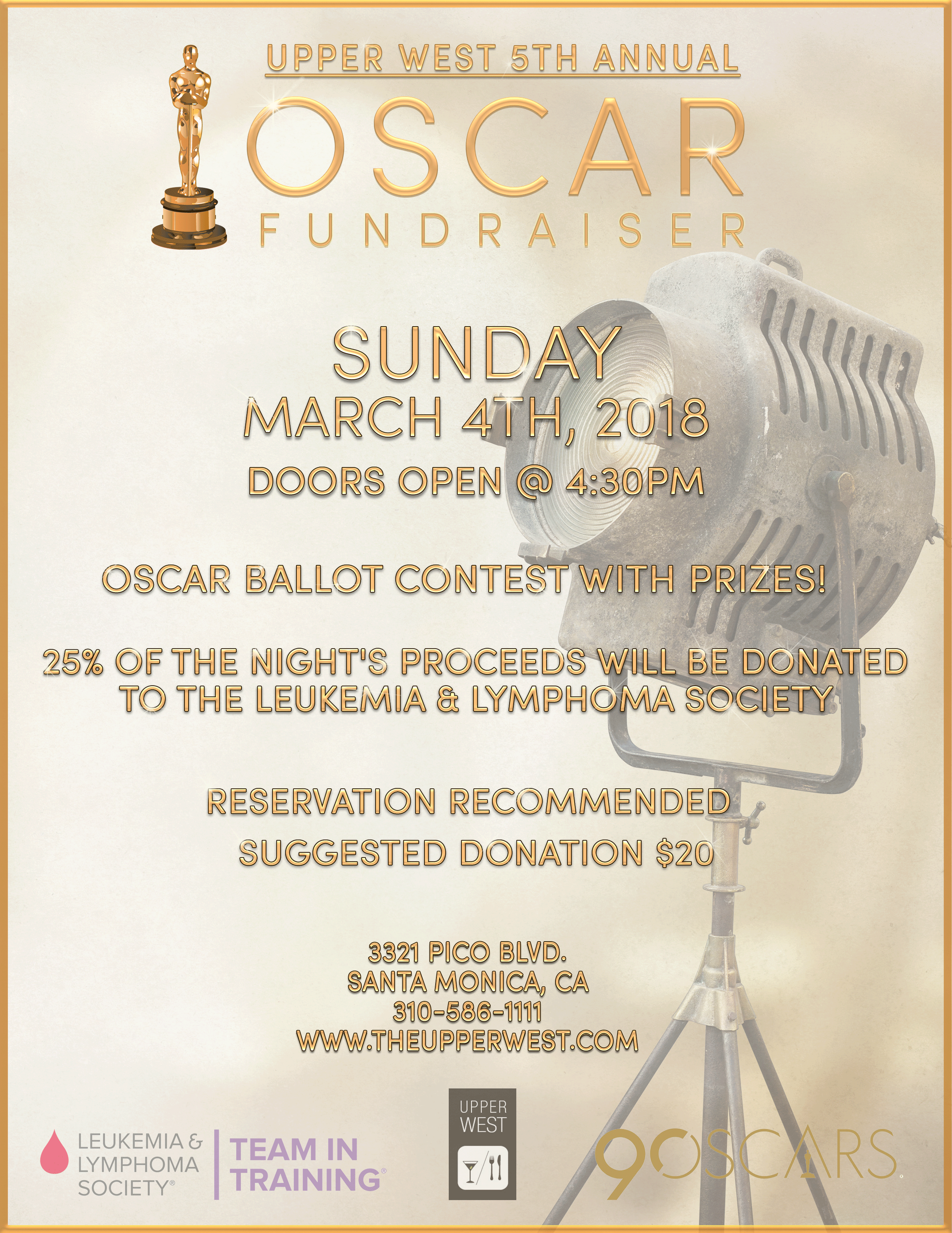 5th Annual Oscar Party Benefitting LLS