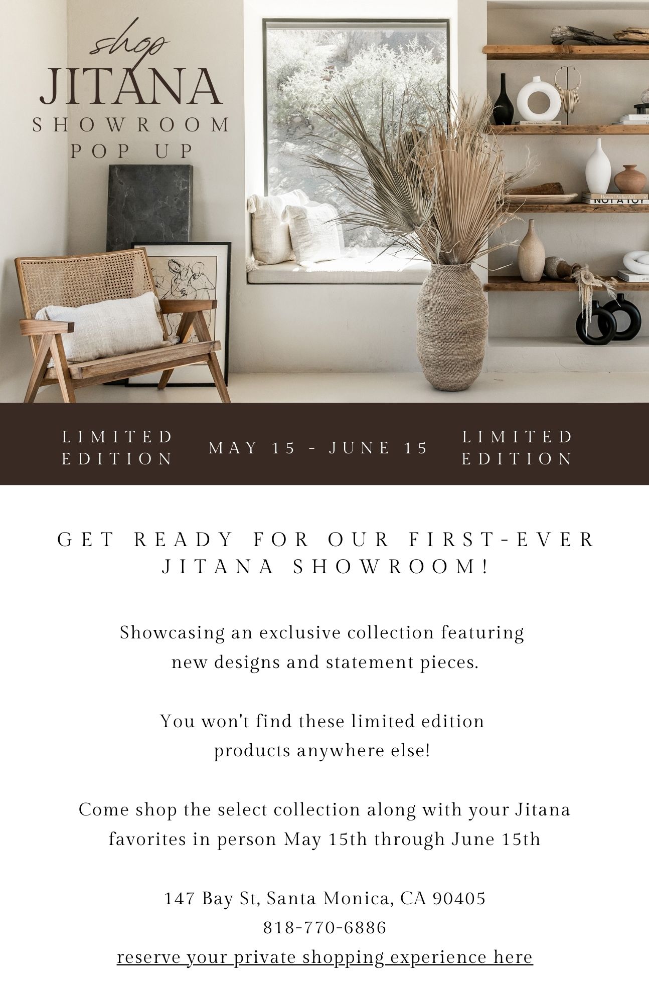 Jitana Showroom Pop Up