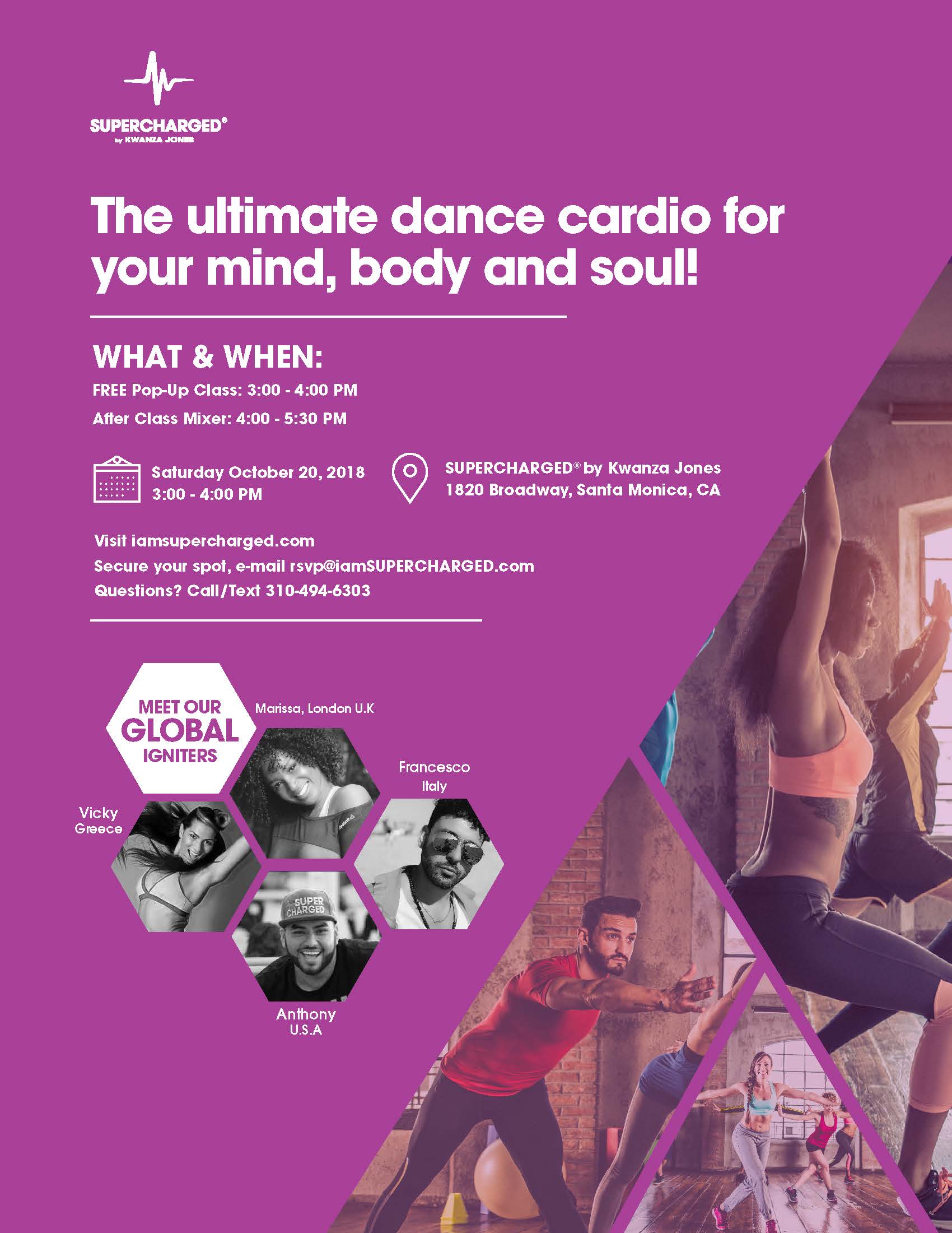 FREE Pop-Up SUPERCHARGED by Kwanza Jones dance cardio class