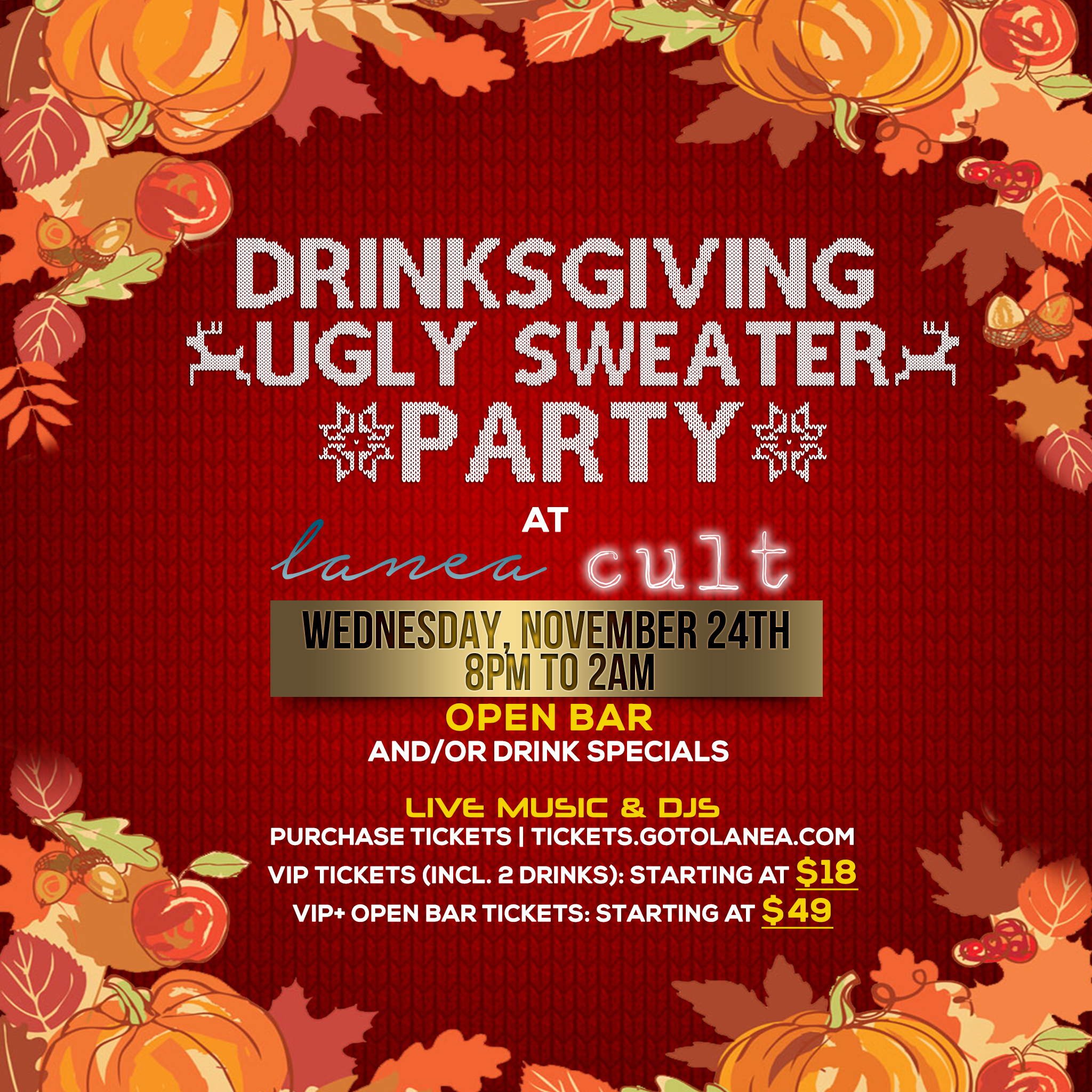 Drinksgiving Ugly Sweater Block Party