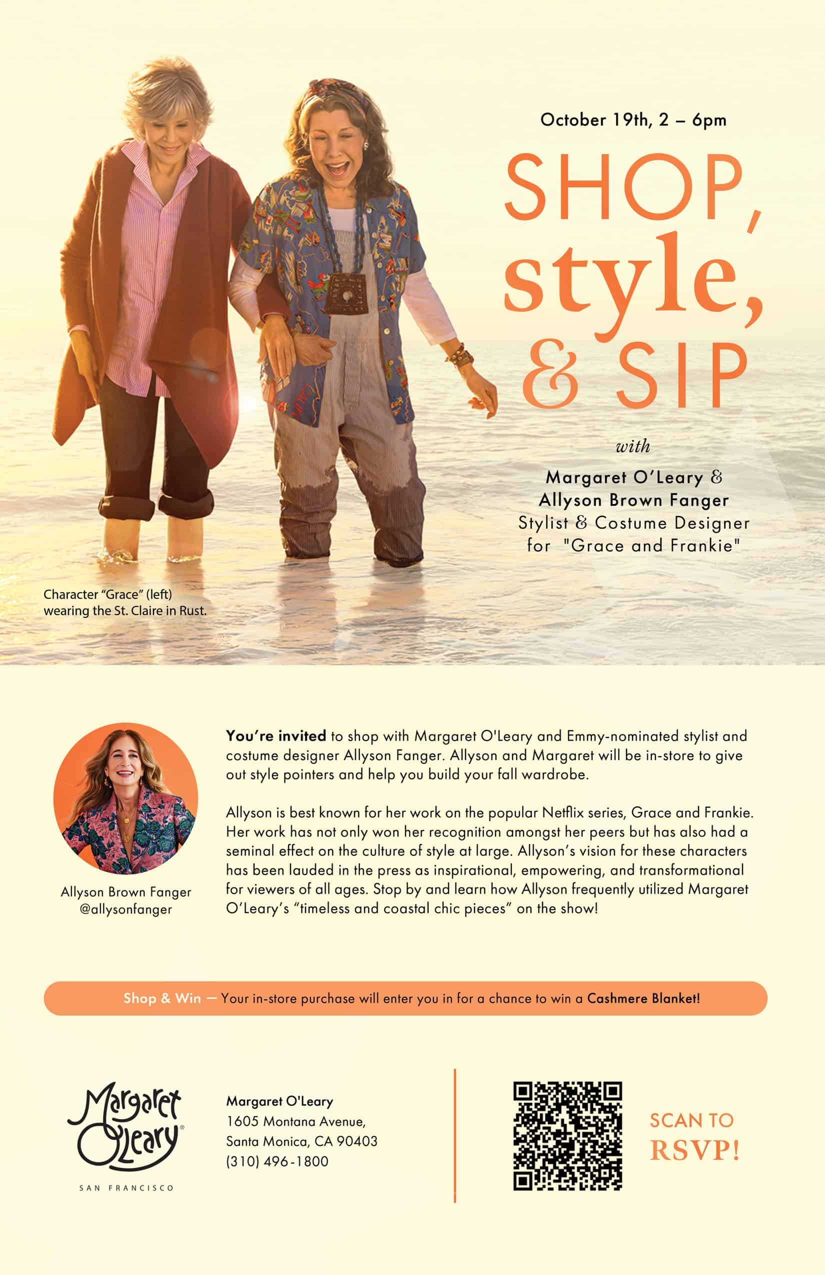 Shop, Style & Sip at Margaret O'Leary